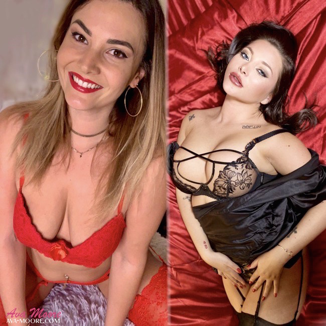 Ava Moore et Anna Polina font des liveshow hot de lesbienne sur skype