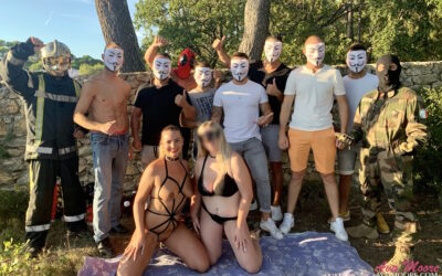 Gang bang amateur en pleine nature
